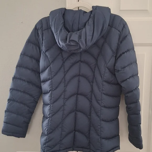 Patagonia Blue Downtown Loft Down Puffer Jacket Medium Fitted Warm Women - Picture 10 of 10